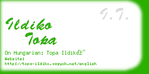 ildiko topa business card